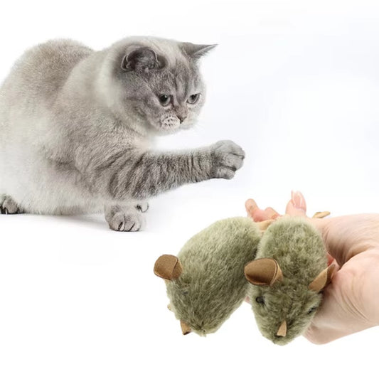 Eco-friendly Funny Faux Fur Mouse Cat Toy chase Playing Stuffed Durable Chew Scratcher Running Cat Toys